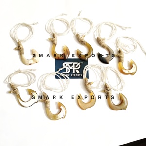 Collier pendentif en corne de buffle polie artisanale, écologique, pour homme, bijoux tribaux maoris - Product Image 5