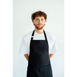 Overol de Trabajo Negro de Algodón con Tirantes para Protección en la Cocina - Product Image 3