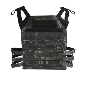 เสื้อกั๊กพกแผ่นกันกระสุนสีดำ ขนาดเดียว รุ่น Cordura Buckle-Tek JPC BTP พร้อมระบบ MOLLE ปรับได้ - Product Image 3