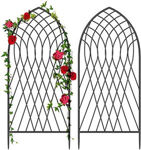 Treillis de jardin en métal, structure extérieure élégante ajoutant de l'intérêt visuel tout en soutenant les roses, les vignes, les fleurs et les jardins. - Product Image 2