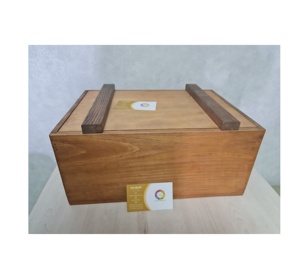 Retro Brown <b>Storage</b> <b>Crate</b> Box Shabby Chic Vintage Walnut Wood Craft with Rope Handle for Wine Cake & Home Party Birthday Decor - Product Image 4