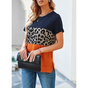 2024 nueva camiseta de Jersey a la moda, Camiseta de punto estampada de manga corta informal de verano para mujer, precio al por mayor - Product Image 3