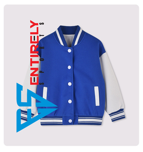 Wholesale Solid Color Original Wool Leather Varsity <b>Jacket</b> for <b>Kids</b> & Toddler School Uniform Embroidered Technics Winter Season - Product Image 1
