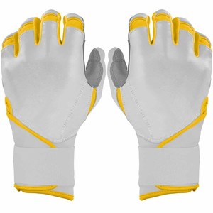 Gants de frappe de baseball en cuir de vachette de haute qualité, réglables, à manchette longue, antidérapants, pour droitier et gaucher, pour l'entraînement - Product Image 1