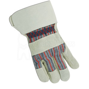 Guantes de trabajo con diseño personalizado OEM/ODM, guantes protectores de cuero personalizados con protección completa para los dedos, para trabajos industriales y de construcción. - Product Image 4