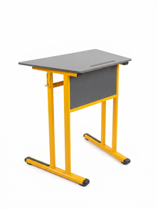 School <b>Desk</b> Melamine Particle Board Metal Frame Single Student Table Durable Classroom Furniture For Education Use Wholesale - Product Image 3