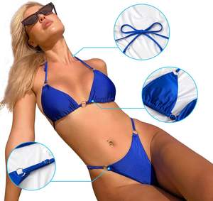 Maillots de bain pour femmes de haute qualité respirants avec logo personnalisé Vente chaude bikinis vêtements de plage Maillot de bain personnalisable Ensemble 2 pièces - Product Image 4