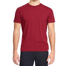 T-shirt uni en coton 100% tricoté sur mesure pour homme, coupe ajustée, col rond, respirant, streetwear, impression numérique de logo - Product Image 1