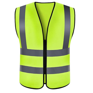 Veste de travail de sécurité réfléchissante pour hommes, en tissu tricoté 100% polyester haute visibilité, pour travaux de construction, avec logo personnalisé - Product Image 1