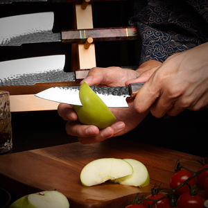 Venta al por mayor personalizado de alta calidad OEM ODM servicio japonés de acero de alto carbono cuchillo de Chef de cocina cuchillo rebanador con mango de madera - Product Image 5