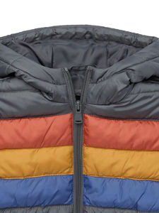 Veste matelassée premium pour homme d'hiver Logo personnalisé Motif de lettres sur le devant Respirant Coupe-vent Col montant Vêtement décontracté - Product Image 4