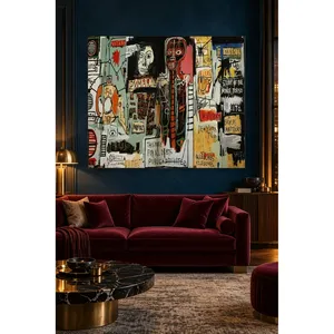 Impression sur toile de collage de graffitis de notaire Fida Basquiat - Product Image 3