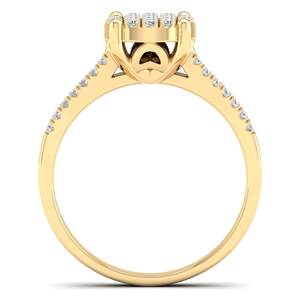 Anillos de Compromiso REYES Personalizados con Diamantes Cultivados en Laboratorio CVD de Corte Redondo de 0.34 Quilates, Chapados en Oro de 14K y 18K con Certificación IGI - Product Image 4