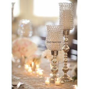 Nouveaux centres de table de mariage en cristal décoratifs porte-ouragans pour les fêtes de mariage décorations de table - Product Image 1