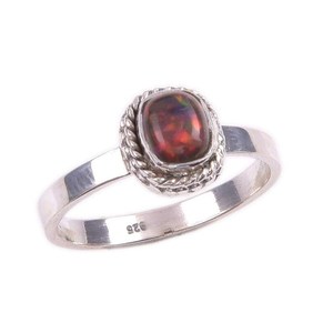 Natural Ethiopian <b>Opal</b> <b>Ring</b> 925 Sterling Silver Gemstone <b>Ring</b> Gift For Women & Girls Anniversary Gift For Her - Product Image 2