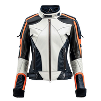 Herren Marineblau-Braune Weiche Lederjacke mit Stehkragen für Winter und Motorradfahren, mit CE-Schutzpolstern, Umweltfreundlich und Winddicht