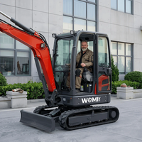Excavator Mini Crawler 3,2 Ton untuk Lanskap Taman, Perawatan Kebun Anggur, Penggalian Bedeng Bunga, Penggali Hidrolik