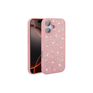 Funda de Silicona de Lujo con Diseño de Diamantes de Imitación Brillantes para iPhone 16 Plus, Cubierta Trasera Protectora Premium, Electrochapada, Estilo INS 7plus - Product Image 4