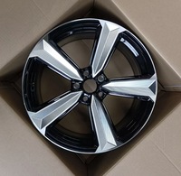 Rines de Aleación de Alta Calidad de 19 Pulgadas, 5x112, Diseño de Espada Grande Mecanizada en Negro para Audi A3 A4L A5 A6L A7 A8