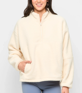 Veste polaire pour femme automne-hiver avec fermeture éclair 1/2, col montant, coupe-vent, chaude et respirante pour activités de plein air - Product Image 5