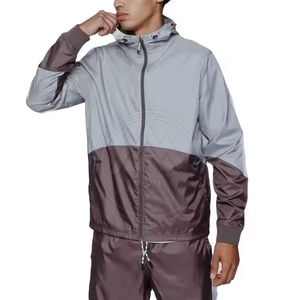 Survêtement de jogging pour homme en nylon délavé à l'acide, extensible dans les quatre sens, 2 pièces, haute qualité, respirant, coupe-vent, vente en gros - Product Image 2