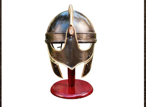 Enrichissez votre espace Casques en acier et laiton de style vintage fabriqués à la main, prêts au combat, parfaits pour la décoration médiévale - Product Image 5