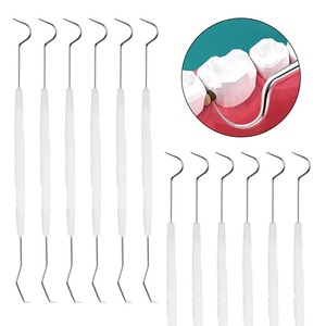 Sonde d'exploration dentaire à double tête de qualité médicale, en acier inoxydable, pour le nettoyage des dents, sonde hygiénique, crochet, outil dentaire - Product Image 6