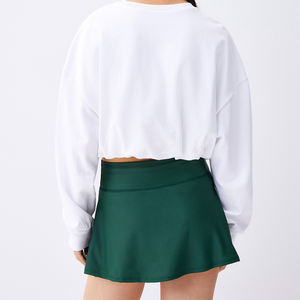 Women's High Waist Breathable Gym Shorts Seamless Yoga Training Sports Athletic Tennis Skirt with Pockets - Product Image 2