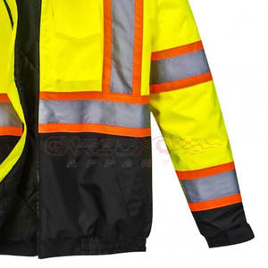Veste de sécurité haute visibilité, classe 1 ANSI, réfléchissante, imperméable, pour travaux de construction et de voirie, avec logo personnalisé - Product Image 6