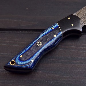 Couteau de boucher, Chef Cleaver Handmade Damas Steel Butcher Cleaver Steak Knife avec manche en bois avec gaine en cuir incluse - Product Image 5