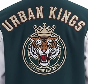 Veste universitaire anglaise ancienne pour hommes classique Letterman Bomber col montant Logo avant 100% coton Style Streetwear - Product Image 6