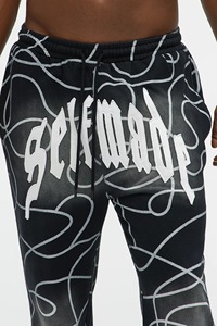 Pantalones rectos para hombre a la moda al por mayor, pantalones informales holgados de talla grande con estampado de colores vintage personalizado, venta al por mayor - Product Image 3