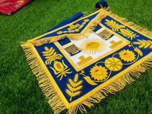 NOUVEAU MASONIQUE REGALIA GRAND MASTER TABLIER COLLIER MANCHETTES BIJOU - Product Image 5