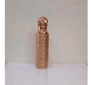 Botella de agua esmaltada personalizada, recipiente de cobre hecho a mano para viaje, botella de metal - Product Image 2