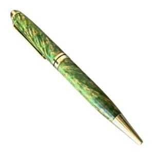 Stylo à bille en bois stabilisé unique, collection saphir, fabrication artisanale de luxe - Product Image 5