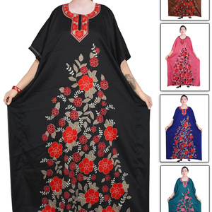 Vente chaude de haute qualité africaine de grande taille en vrac soie imprimé caftans de luxe de marque soie femmes africaines vêtements - Product Image 1