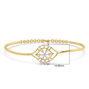 14K <b>Gold</b> Dainty Unique Diamond <b>Bracelet</b> Lab Grown Fine Jewelry Gift Elegant <b>Bangles</b> - Product Image 1