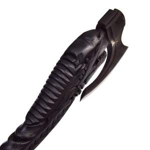 Hacha Vikinga de Acero al Carbono Hecha a Mano, Hacha Barbuda, Hacha de Supervivencia para Exteriores con Mango de Madera Grabado a Mano - Product Image 4