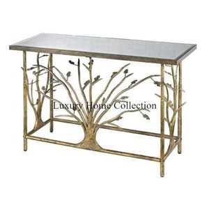 Rectangular Shape Decorative Side and <b>Console</b> <b>Table</b> Attractive Look Shiny Polished Stainless Steel Made With <b>Glass</b> <b>Top</b> Supplies - Product Image 2