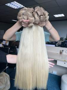 Venta al por mayor 100% Natural Virgin Raw Extensiones de cabello camboyano Cinta de pelo en estilos vietnamitas y camboyanos-Trama DE LA PIEL Cabello humano - Product Image 3