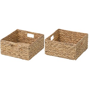 Panier de rangement carré en jacinthe d'eau naturelle, tissé à la main, fait à la main, vente en gros, écologique, fabriqué au Vietnam - Product Image 1
