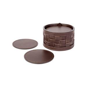 Nouvel arrivage de sous-verres en cuir véritable avec support sous-verre fait main pour table à manger, décoration d'intérieur, cuisine - Product Image 1