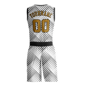 Conjuntos de uniformes de baloncesto transpirables para adultos para hombres, ropa de equipo de entrenamiento sin mangas de secado rápido, logotipo personalizable con talla grande - Product Image 3