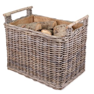 Panier en rotin tressé avec roulettes, paniers de rangement faits à la main, rotin naturel, moderne, multifonction, fabriqué au Vietnam - Product Image 1
