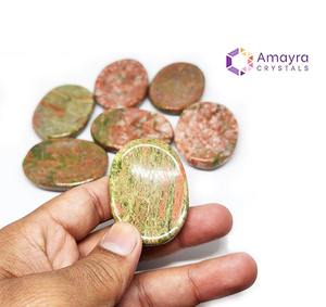 Pierres d'inquiétude en agate et en unakite, pierre d'inquiétude en pierre précieuse, fabriquée à la main pour la guérison, vente en gros directe d'Amayra Crystals Exports Inde - Product Image 6