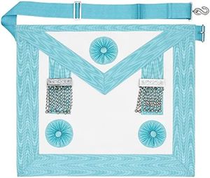 MASONIC COLLECTION-Delantal Craft Regalia Master Masons Premium de 3 ° Grado-Color Azul-Piel de cordero Premium/Piel sintética - Product Image 1