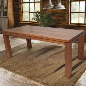 Table de cuisine en bois de noyer massif design rectangulaire brun riche fabriqué au Vietnam construction robuste élégance intemporelle | WT505P6 - Product Image 1