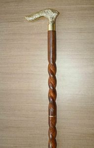 Stylish Handmade Folding Trekking Pole with Brass Top Anti-Slip <b>Handle</b> for Men-Outdoor Use - Product Image 2