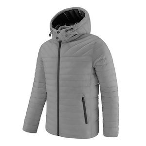 2026 léger décontracté hiver doudoune pour hommes grande taille Logo personnalisé col montant avant à capuche nouvelle mode toile Design - Product Image 4