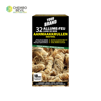 Encendedor de Leña de Lana Vegetal para Barbacoa, Accesorios de Encendido Rápido, Cubo de Cera Vegetal Inodoro para Chimenea, Ecológico para Exteriores, Venta al por Mayor